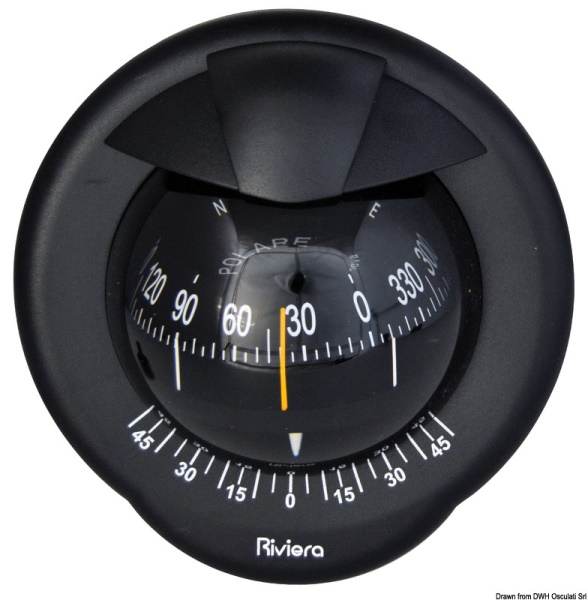 Bussola Riviera Polare BP2 4" nera/nera - 25.020.18