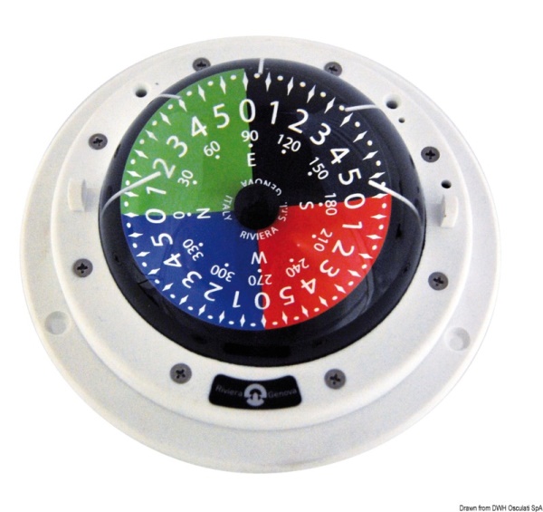 Bussola tattica Riviera 3" bianca - 25.030.51