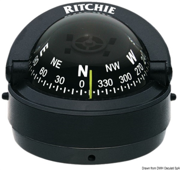 Bussola Ritchie Explorer 2"3/4 esterna nera/nera - 25.081.11