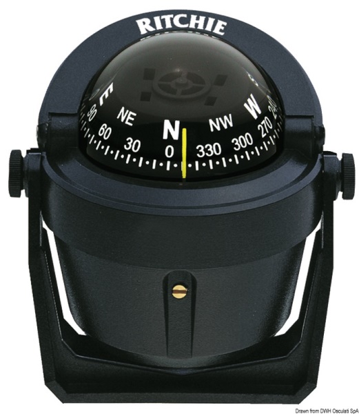 Bussola Ritchie Explorer 2"3/4 staffa nera/nera - 25.081.21