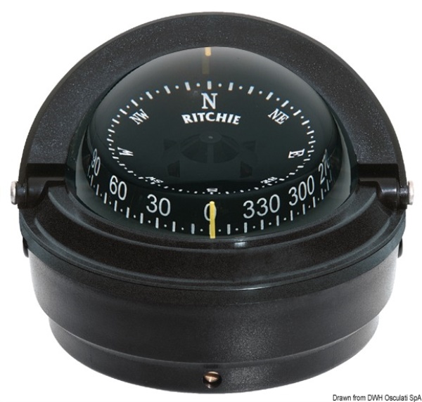 Bussola Ritchie Voyager 3" esterna nera/nera - 25.082.11
