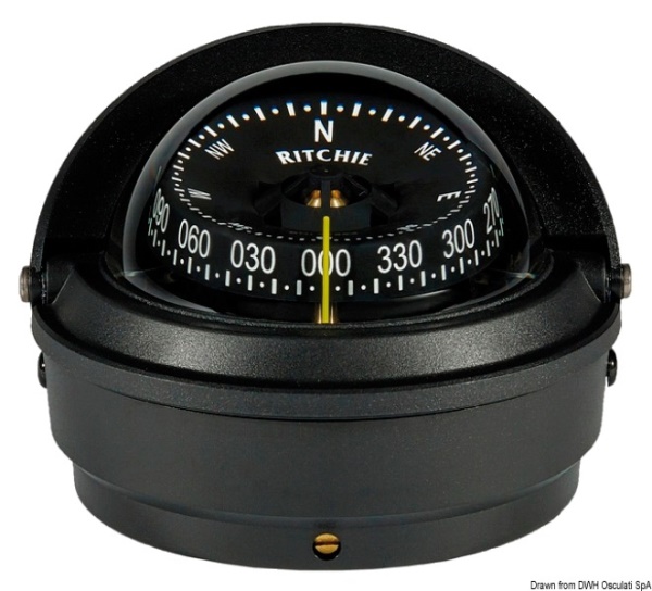 Bussola Ritchie Wheelmark 3" esterna nera/nera - 25.082.41