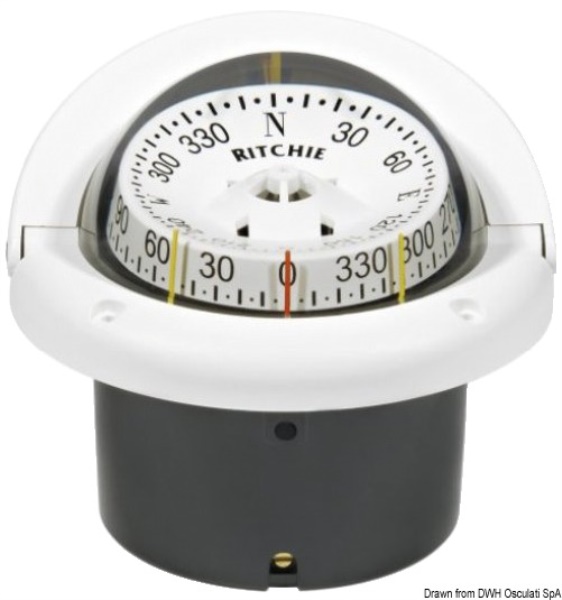 Bussola Ritchie Helmsman 3"3/4 inc. bianca front. - 25.083.32