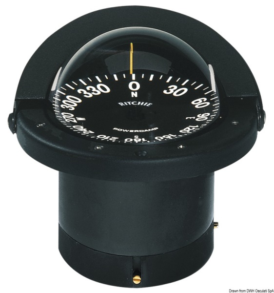 Bussola Ritchie Navigator 4"1/2 incasso nera/nera - 25.084.01