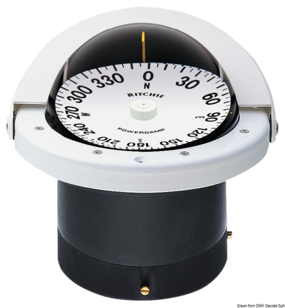 Bussola Ritchie Navigator 4"1/2 incasso bianca/b. - 25.084.02