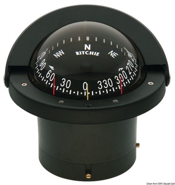 Bussola Ritchie Navigator 4"1/2 incasso comb. n/n - 25.084.31