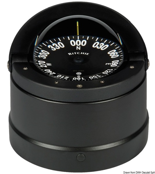 Bussola Ritchie Wheelmark 4"1/2 esterna nera/nera - 25.084.51