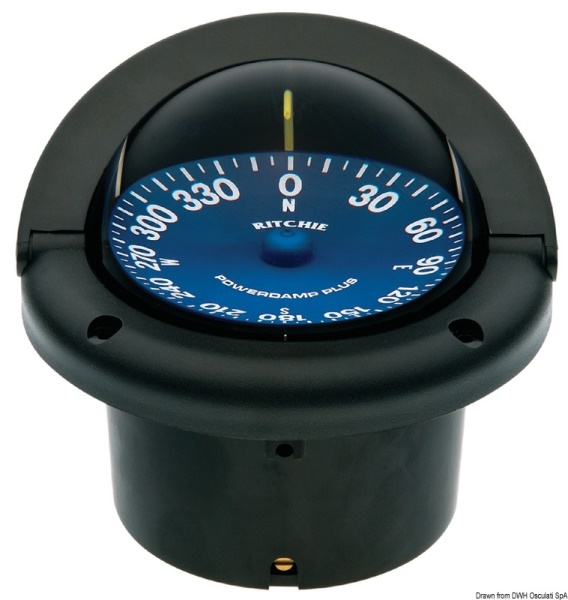 Bussola Ritchie Supersport 3"3/4 nera/blu - 25.087.01
