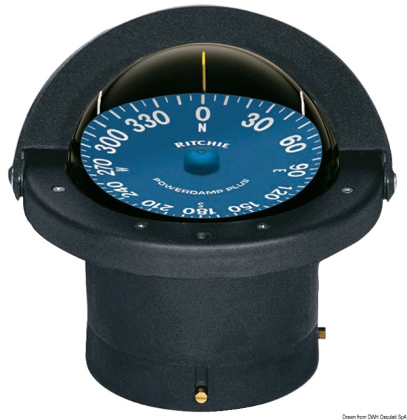 Bussola Ritchie Supersport 4"1/2 nera/blu - 25.087.02