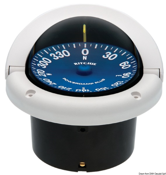 Bussola Ritchie Supersport 3"3/4 bianca/blu - 25.087.11