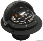 Bussola Riviera 3" con coperchio nera/nera - 25.014.25