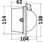 Bussola Riviera Pegasus 3" bianca/rossa - 25.019.16