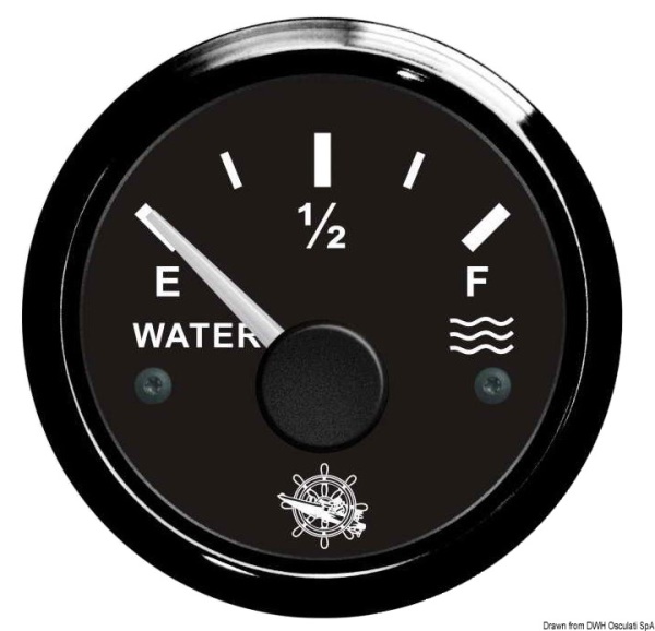 Indicatore livello acqua 240/33 Ohm nero/nera - 27.320.03
