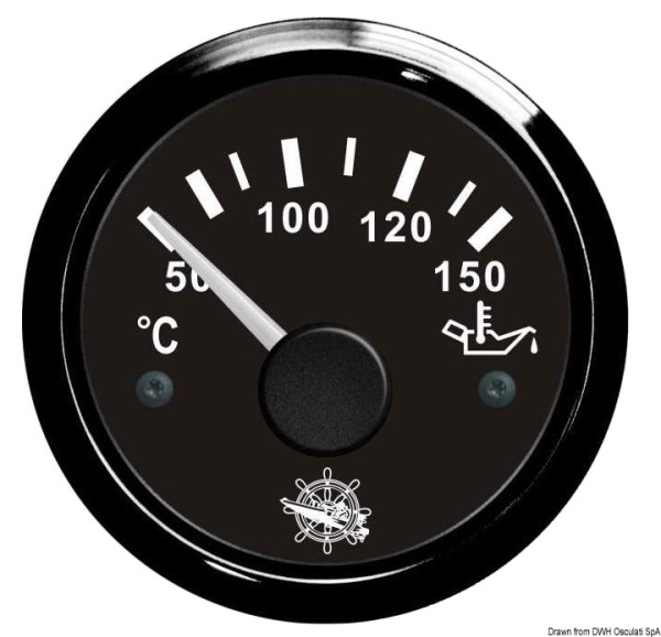 Indicatore temperatura olio 50/150° nero/nera - 27.320.09