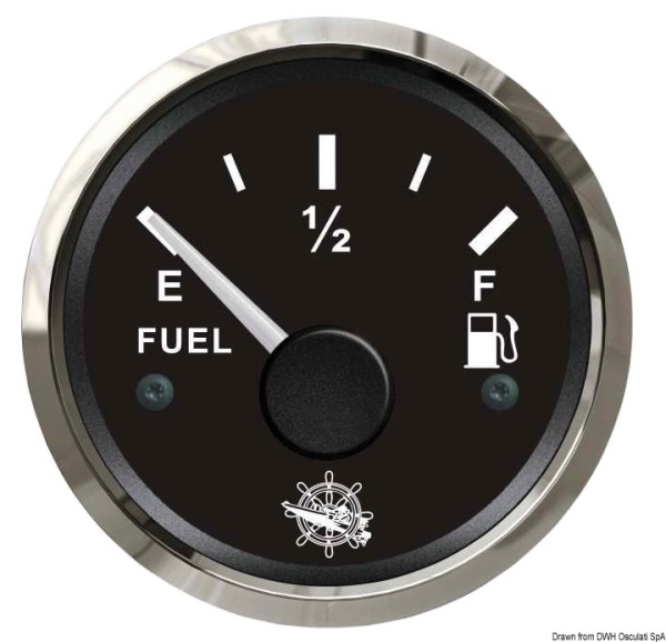 Indicatore carburante 10/180 Ohm nero/lucida - 27.321.00