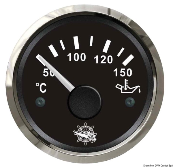 Indicatore temperatura olio 50/150° nero/lucida - 27.321.09