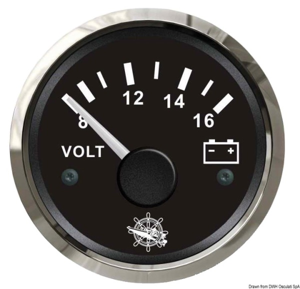 Voltmetro 8/16 V nero/lucida - 27.321.14