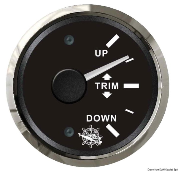 Indicatore trim 0-190 Ohm nero/lucida - 27.321.20