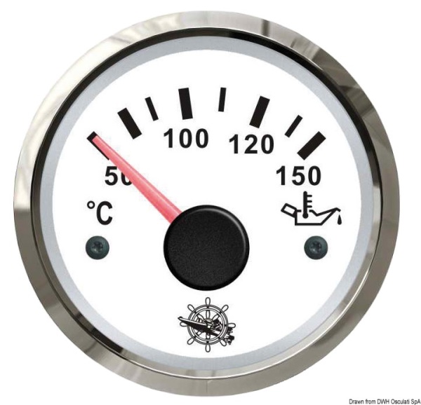 Indicatore temperatura olio 50/150° bianco/lucida - 27.322.09