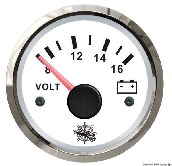 Voltmetro 8/16 V bianco/lucida - 27.322.14