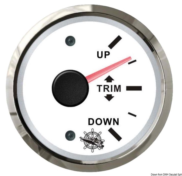 Indicatore trim 0-190 Ohm bianco/lucida - 27.322.20