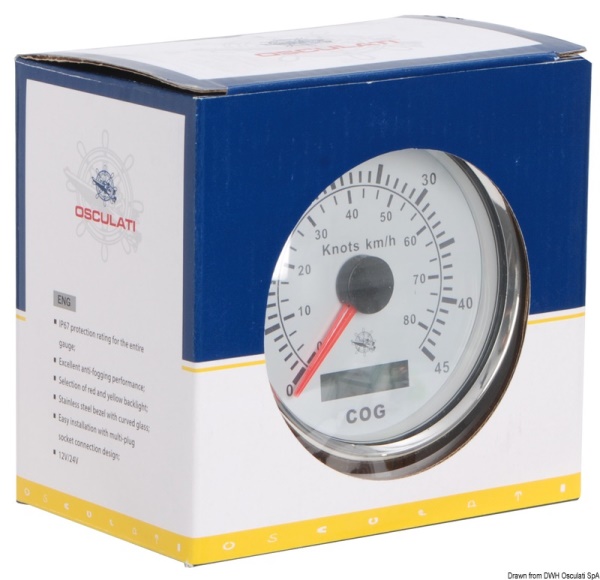 Spidometro Pitot 0-35 MPH bianco/lucida - 27.327.08