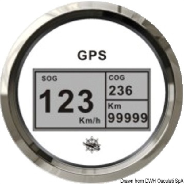 Log con bussola e totalizzatore GPS bianco/lucida - 27.781.01