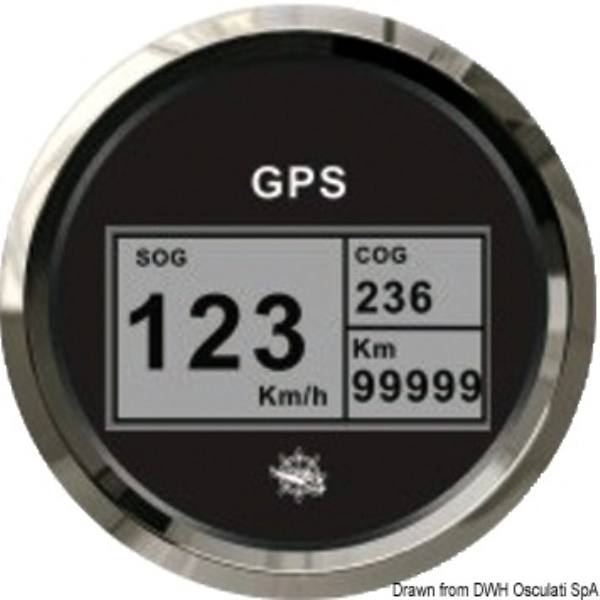 Log con bussola e totalizzatore GPS nero/lucida - 27.781.03
