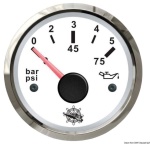 Osculati - Indicatore pressione olio 0-5 bar bianco/lucida