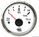Osculati - Indicatore pressione olio 0-10 bar bianco/lucida
