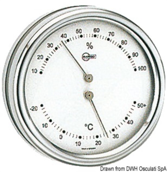 Termo/igrometro Barigo Orion quadrante argento - 28.083.90