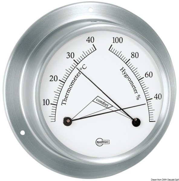 Igro/termometro Barigo Sky satinato/bianco - 28.985.01