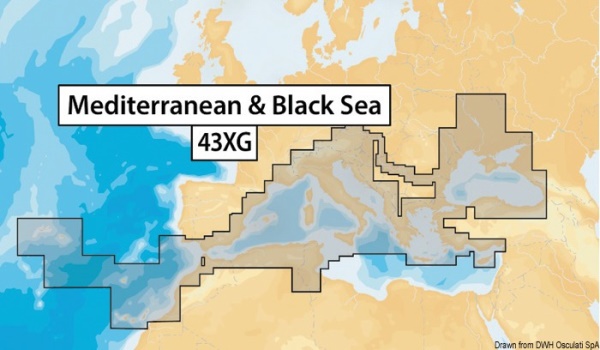 Cartografia Navionics XL9-43XG NAVIONICS+ Mediterraneo, Mar Nero, Canarie e Azzorre - 29.080.08