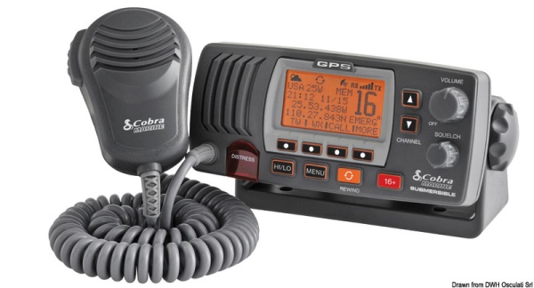 VHF Cobra Marine F77B-GPSE grigio - 29.645.01