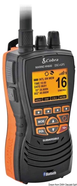 VHF Cobra Marine MR HH 600 GPS BT EU nero - 29.661.07