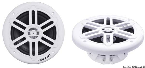 Coppia di casse stereo doppio cono bianche 5,25" - 2X80W - 29.743.01