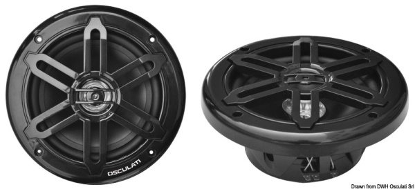 Coppia di casse stereo doppio cono nere 8" - 2X180W - 29.743.06