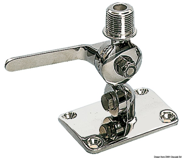 Base inox a doppio snodo per antenna - 29.899.00