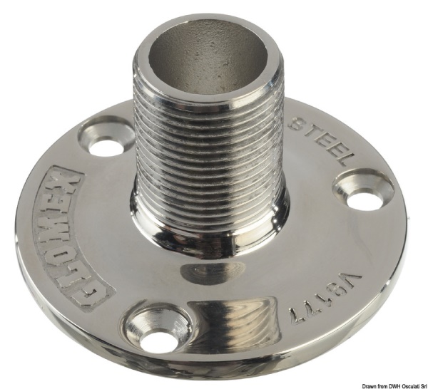 Base tonda inox Glomex 98 mm - 29.917.40