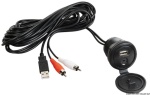 Osculati - Cavo ausiliare USB-AUX con frontalino stagno