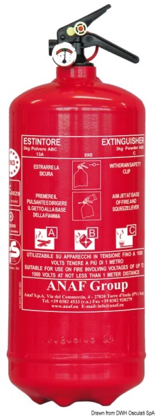Estintore Solas a polvere 3 Kg MED - 31.451.03