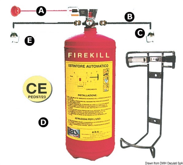 Estintore Firekill con pressostato 3 kg - 31.519.13