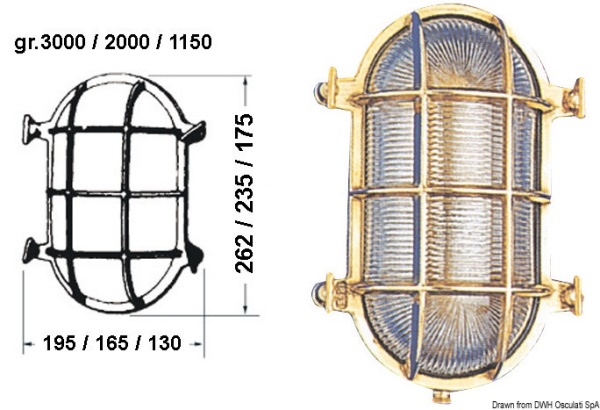 Lampada tartaruga ovale 130 x 175 mm - 32.203.60