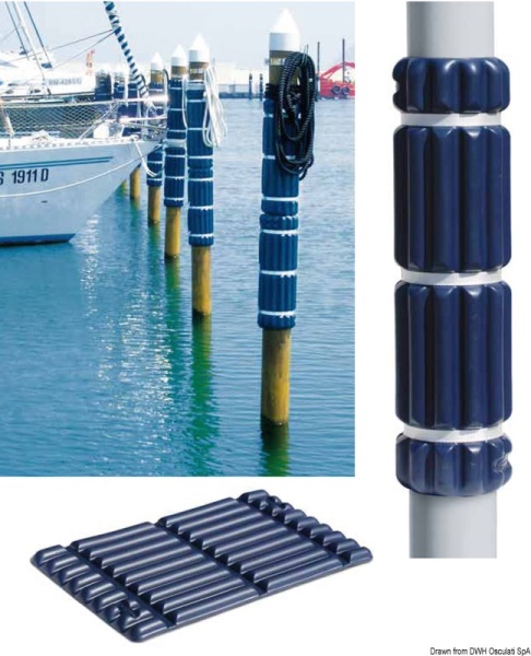 Protezione per pontile 800 mm blu - 33.519.09