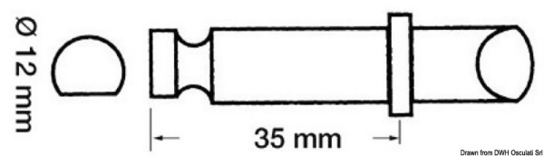 Scalmo plastica/ottone 12 x 35 mm - 34.430.06