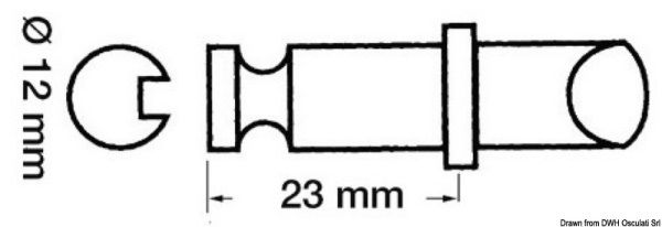 Scalmo plastica/ottone 12 x 23 mm - 34.430.09