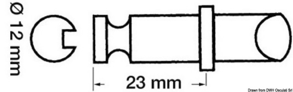 Scalmo ottone cromato per canotti Bat e Lomac - 34.430.12