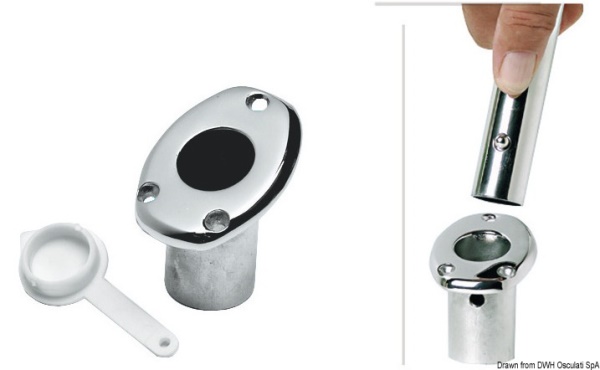 Base portabandiera ad incasso - 35.390.25