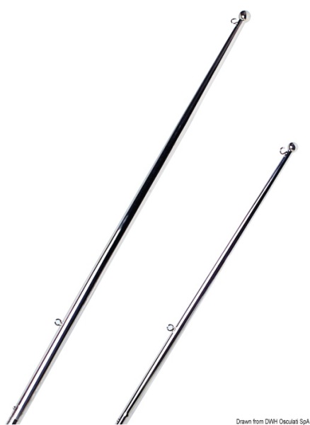 Asta bandiera inox con pallina 610 mm - 35.392.01