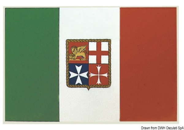 Bandiera adesiva Italia 11 x 16 cm - 35.452.80